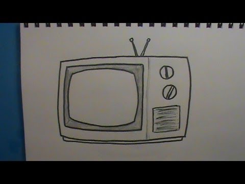 480x360 How To Draw A Tv - Television Set Drawing