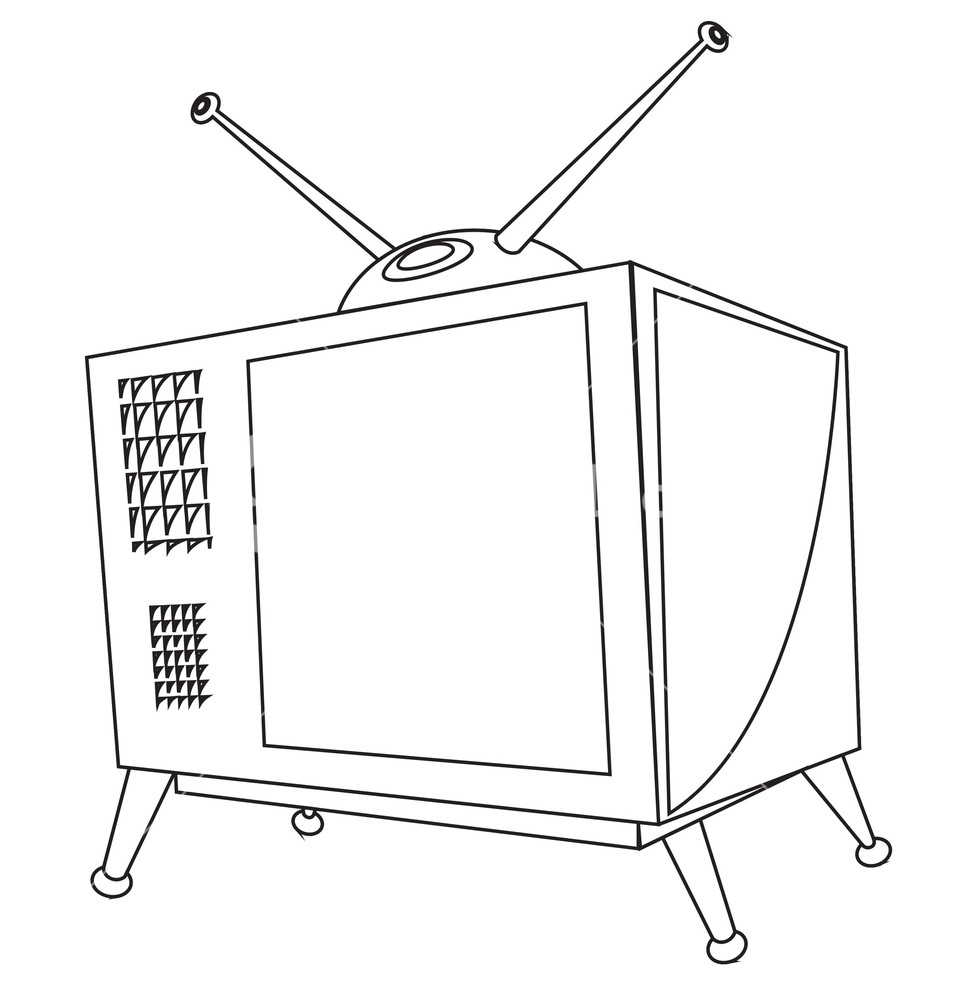 Телевизор рисунок легкий