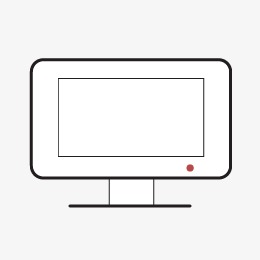 260x260 Tv Line Drawing, Line Drawing, Tv Set, Tv Vector Png And Vector - Television Set Drawing