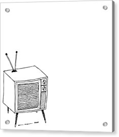 235x270 Classic Television Set Drawing - Television Set Drawing
