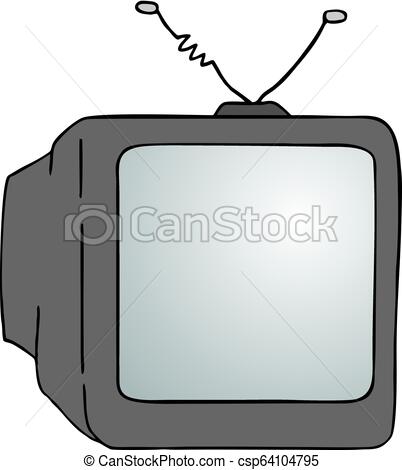 402x470 Creative Design Of Old Television Draw - Television Set Drawing