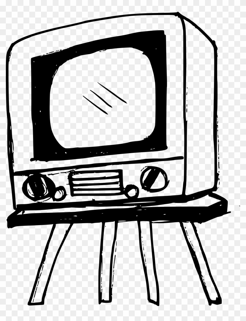 840x1096 Free Download - Television Set Drawing