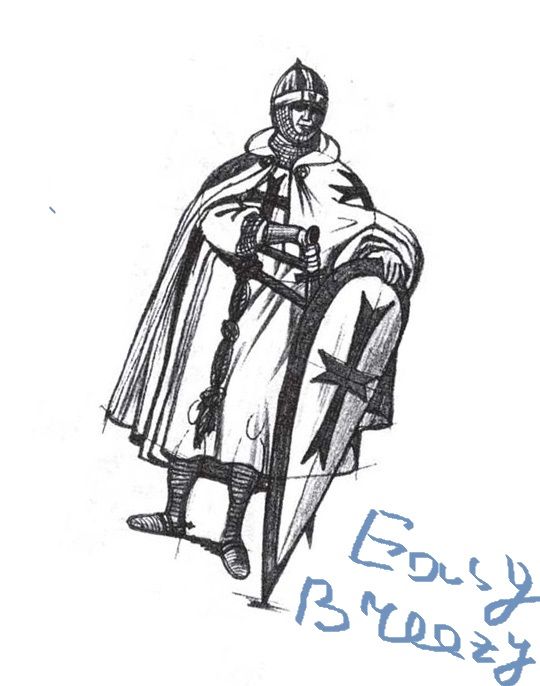 540x686 draw a knight of the order of the knights templar - Templar Drawing