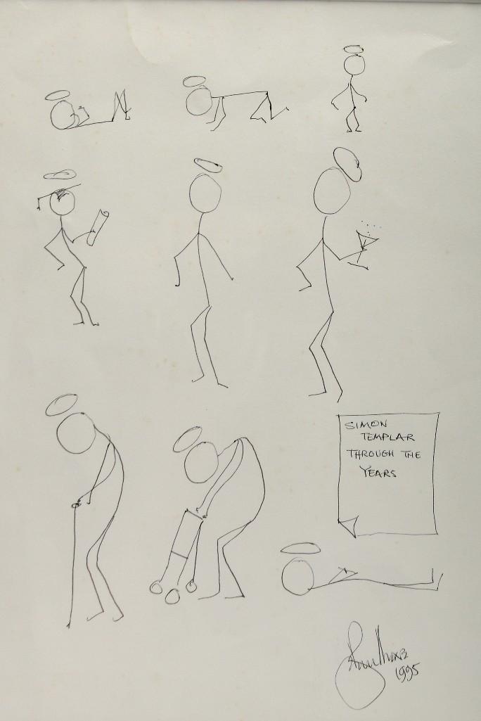 684x1025 drawing the saint simon templar through the years - Templar Drawing