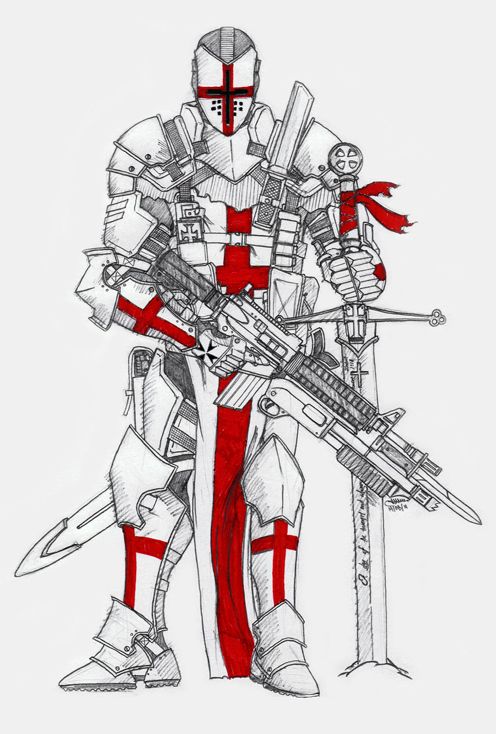 496x734 gallery for gt knight templar drawing - Templar Drawing