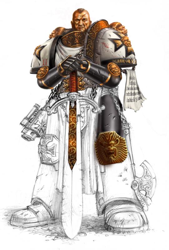 541x800 artwork, black templars, drawing, illustration, photoshop, sketch - Templar Drawing