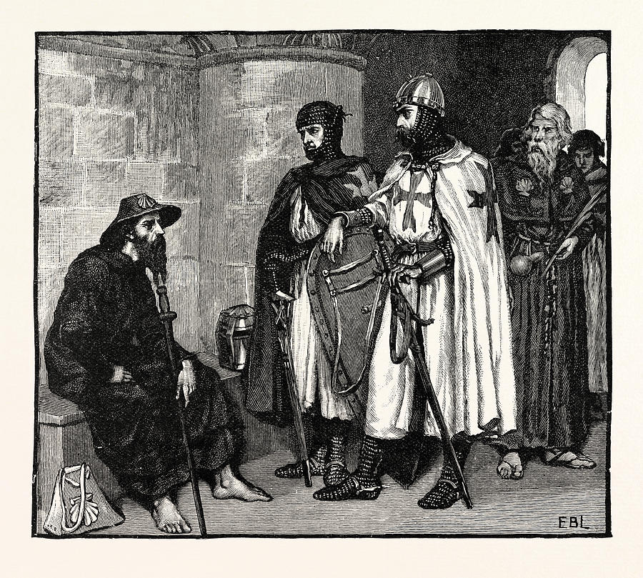 900x809 pilgrim a palmer d hospitaller b templar knight c drawing - Templar Knight Drawing