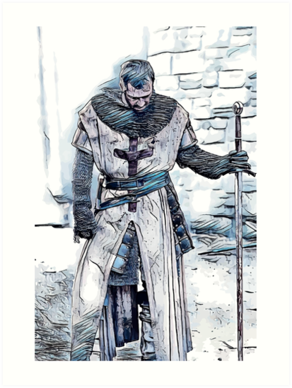 413x549 templar knight art prints - Templar Knight Drawing