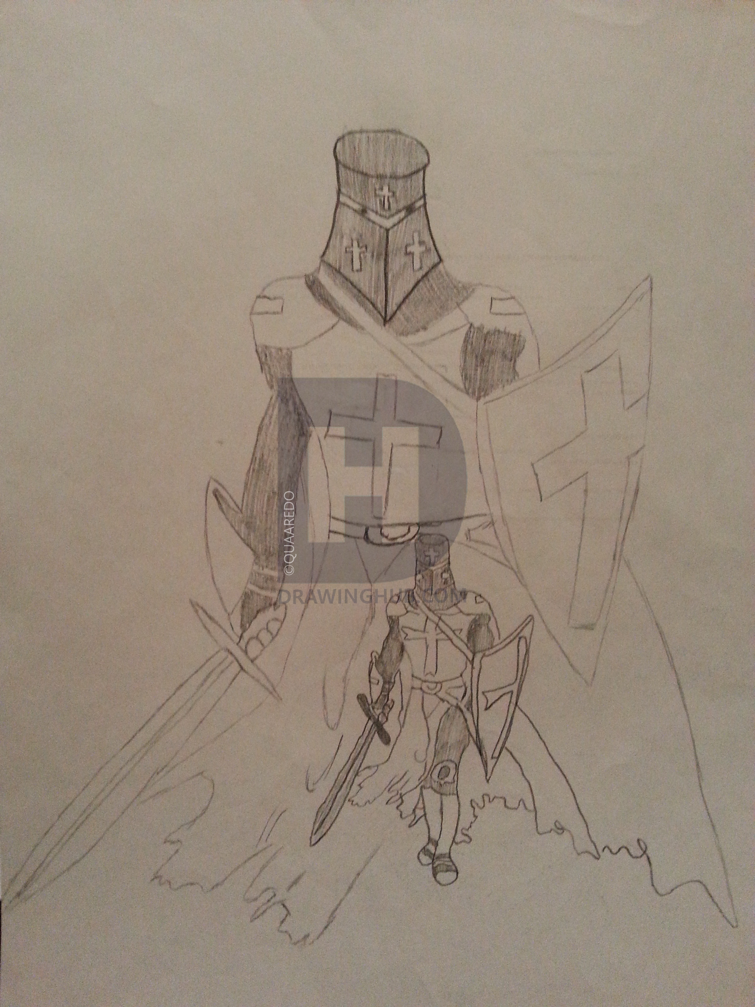 2448x3264 templar knight drawing - Templar Knight Drawing