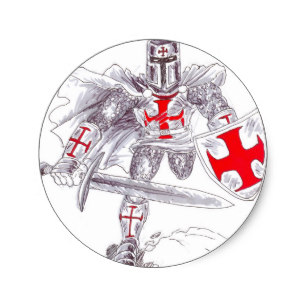 307x307 templar stickers zazzle ca - Templar Knight Drawing