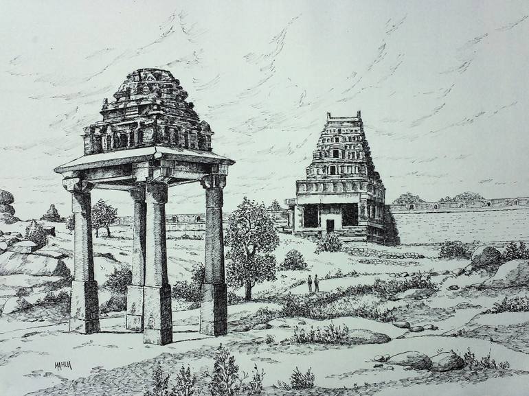 Temple Drawing at PaintingValley.com | Explore collection of Temple Drawing