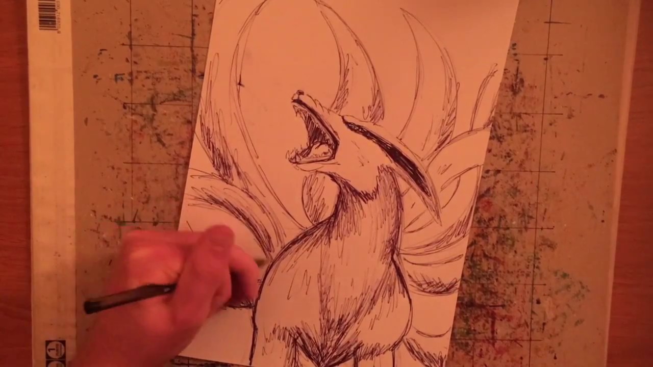 Девятихвостый лис рисунки для срисовки