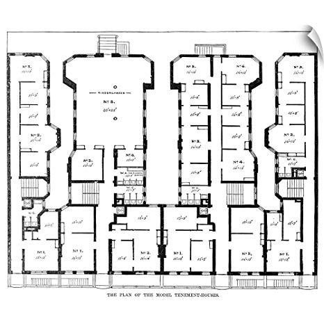 466x466 canvas on demand wall peel wall art print entitled - Tenement Drawing