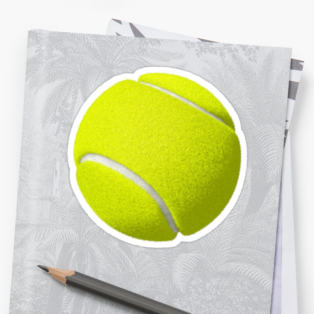1000x1000 Tennis Ball Sticker Stickers - Tennis Ball Drawing