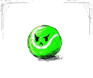300x250 Angry Tennis Ball Drawing - Tennis Ball Drawing