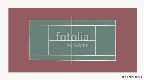 500x277 tennis court drawing stock photo and royalty free images - Tennis Court Drawing