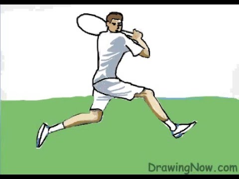 480x360 How To Draw A Tennis Champion - Tennis Drawing