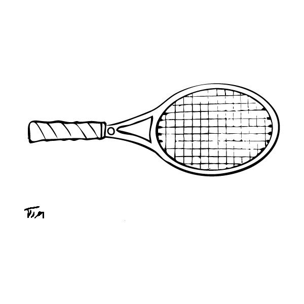 600x600 free drawing of tennis racket from the category - Tennis Drawing Images