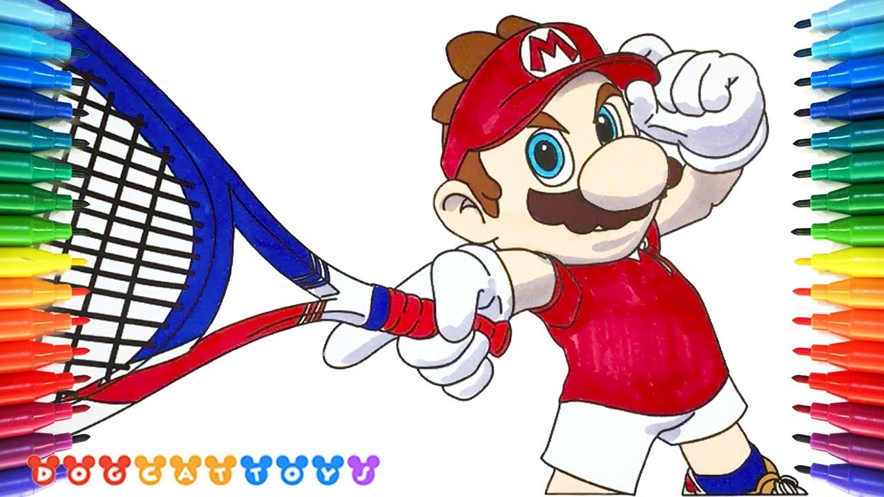 1280x720 how to draw mario tennis ace - Tennis Drawing Images