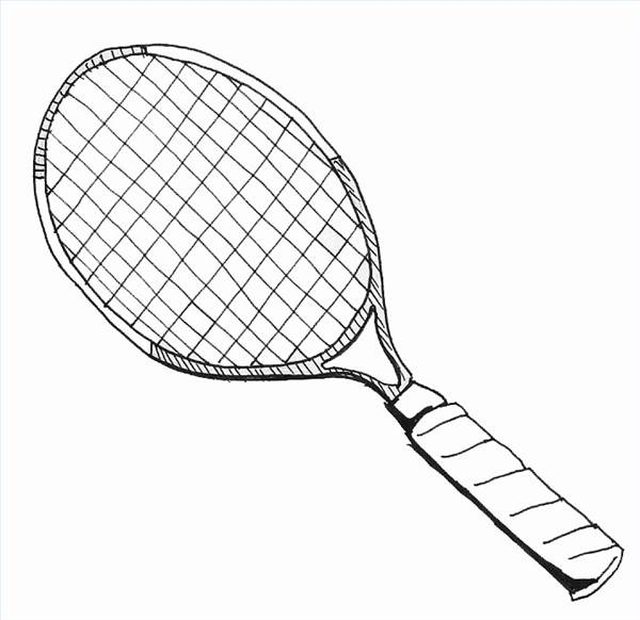 640x620 how to draw a tennis racquet - Tennis Drawing Images