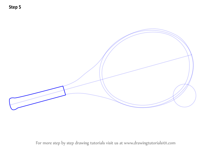 844x598 learn how to draw tennis racket and ball - Tennis Drawing Images