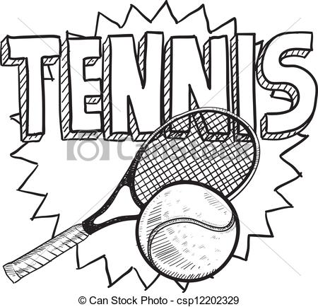 450x434 Tennis Sketch Doodle Style Tennis Illustration In Vector Format - Tennis Drawing Images
