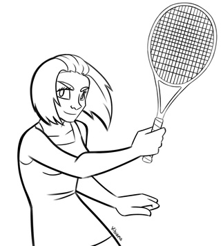 320x356 Tennis Drawings On Paigeeworld Pictures Of Tennis - Tennis Drawing Images