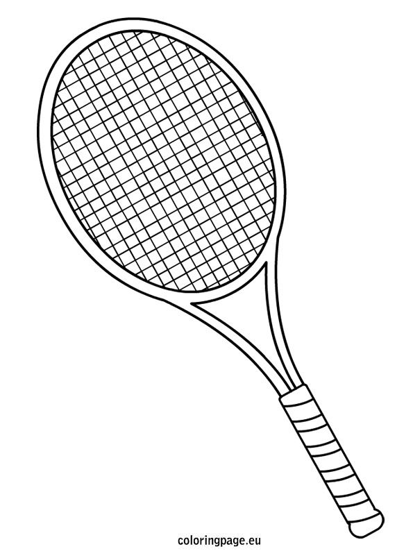 595x804 Tennis Racket Coloring - Tennis Drawing Images
