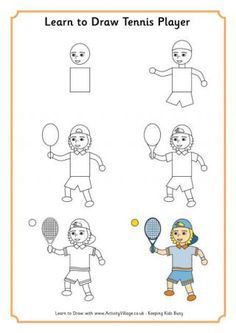 236x333 Learn To Draw A Tennis Player Kids Drawing In Drawings - Tennis Player Drawing