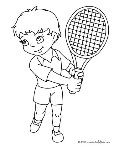 364x470 Tennis Coloring Pages - Tennis Player Drawing