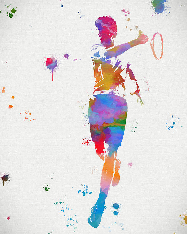 720x900 Tennis Player Paintings Fine Art America - Tennis Player Drawing