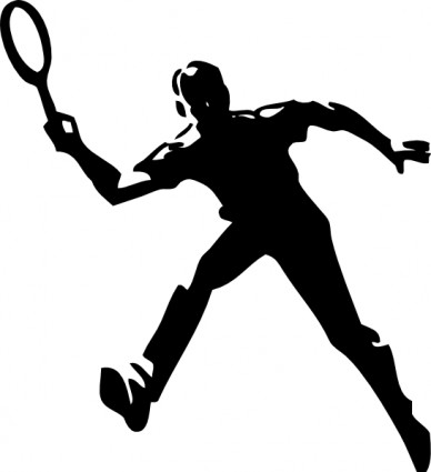 388x425 Tennis Player Clip Art Free Vector In Open Office Drawing - Tennis Player Drawing