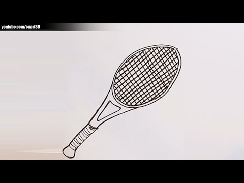 480x360 how to draw a tennis racket - Tennis Racket Drawing