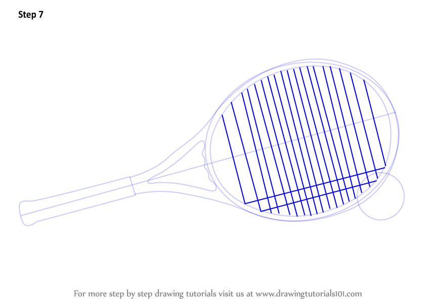 844x598 learn how to draw tennis racket and ball - Tennis Racket Drawing
