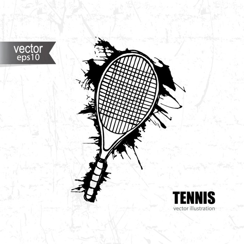 794x794 racket grunge abstract tennis sport hand drawing etsy - Tennis Racket Drawing