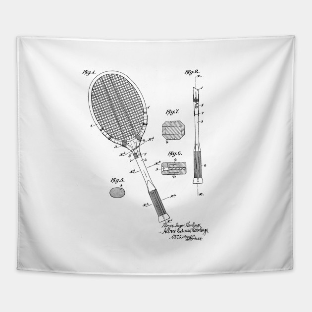 630x630 tennis racket vintage patent hand drawing - Tennis Racket Drawing