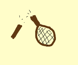 300x250 broken tennis racket drawing - Tennis Racket Drawing