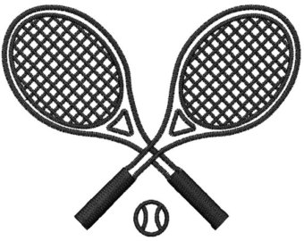 340x270 crossed tennis rackets clip art clip art - Tennis Racket Drawing