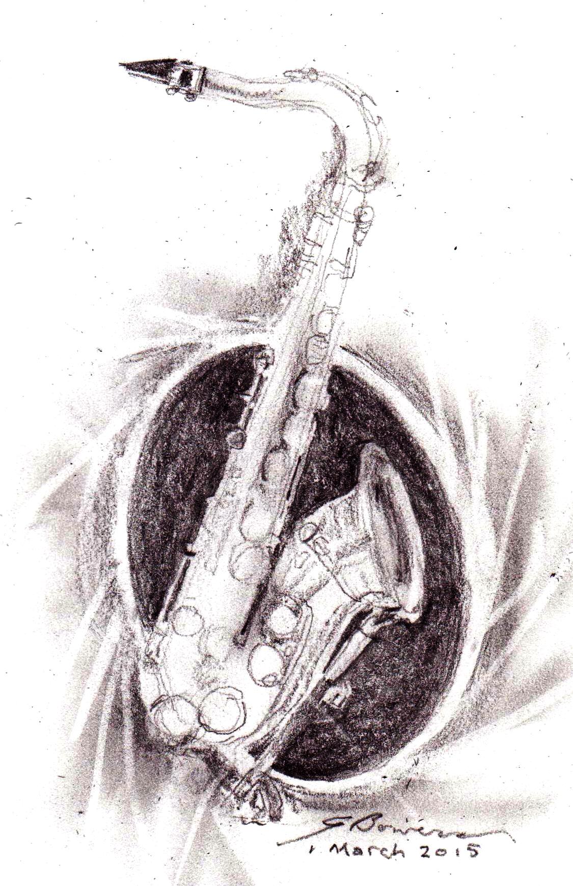 Tenor Saxophone Drawing at Explore collection of