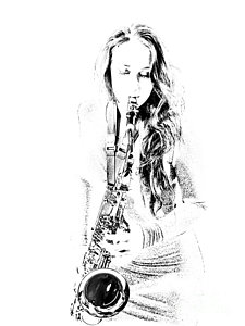 225x300 tenor sax photographs fine art america - Tenor Saxophone Drawing