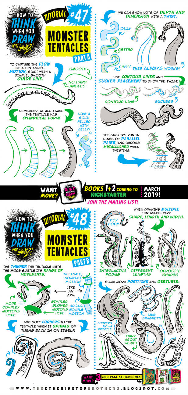 617x1296 How To Draw Tentacles Tutorial - Tentacles Drawing