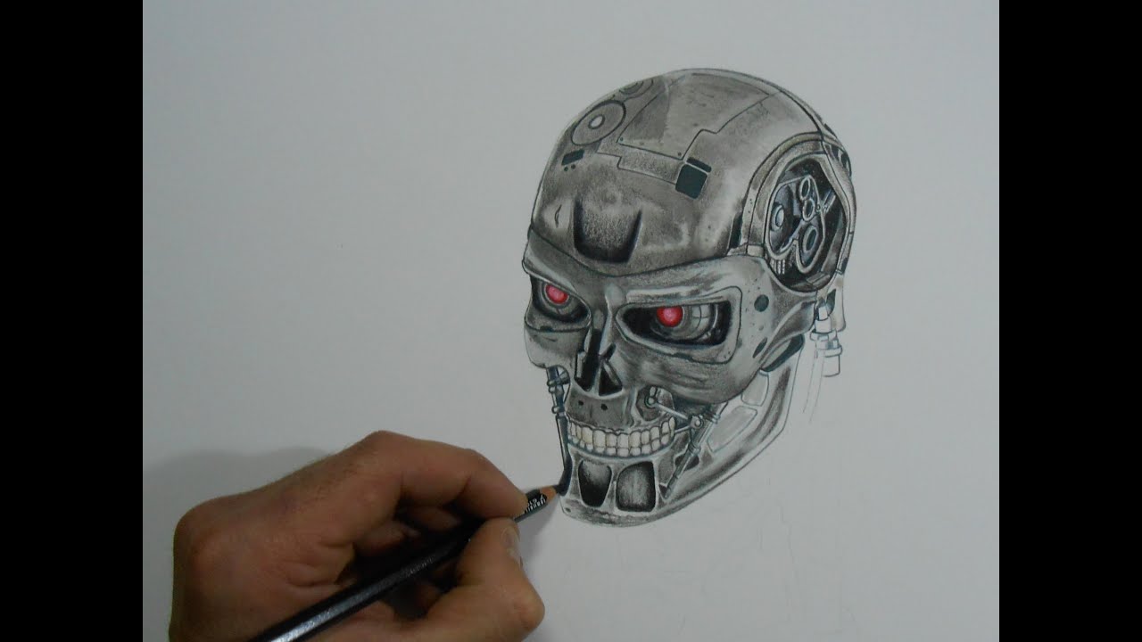 1280x720 Drawing Terminator Genisys - Terminator Drawing