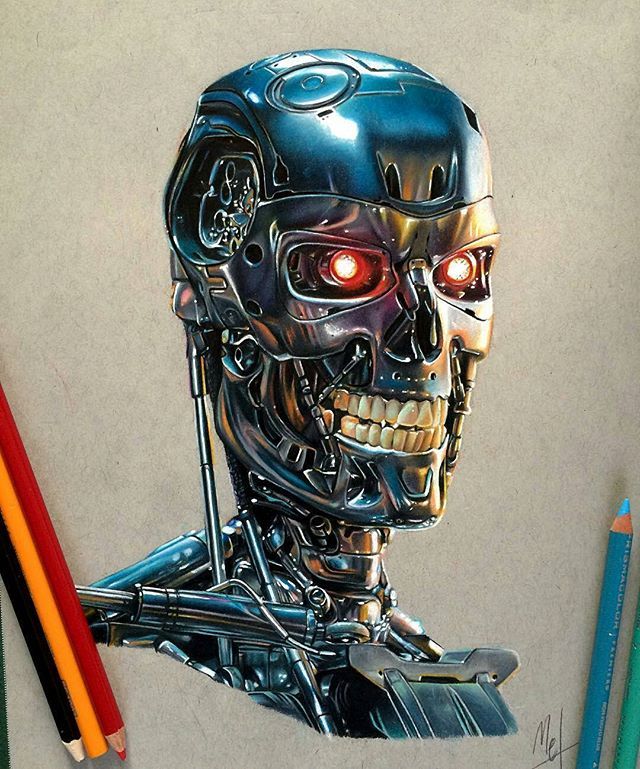 640x769 Terminator Drawing - Terminator Drawing