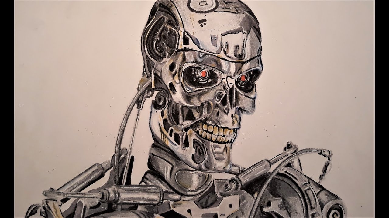 1280x720 dessiner terminator t - Terminator Drawing