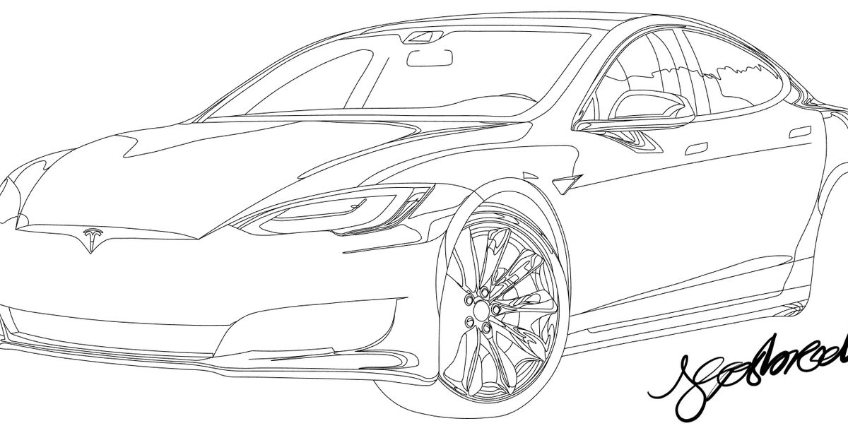 Download Tesla Drawing at PaintingValley.com | Explore collection ...