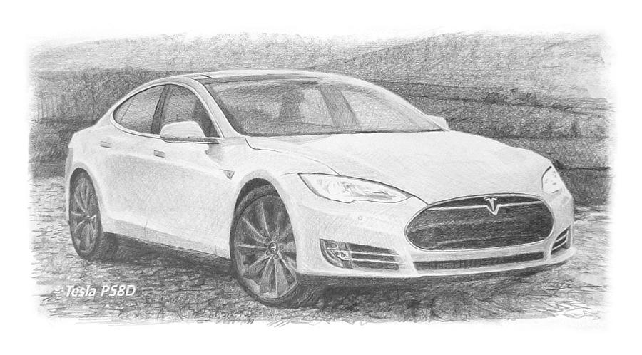 Tesla Drawing at PaintingValley.com | Explore collection of Tesla Drawing