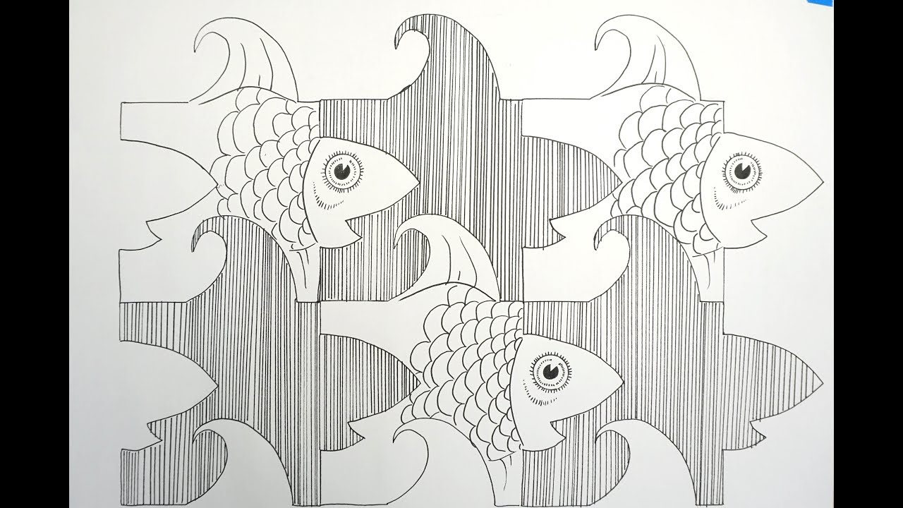 1280x720 How To Make A Tessellation - Tessellation Drawing