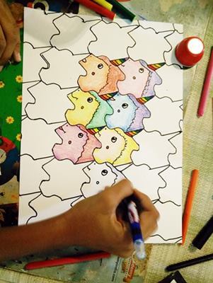 301x400 How To Make Tessellations - Tessellation Drawing