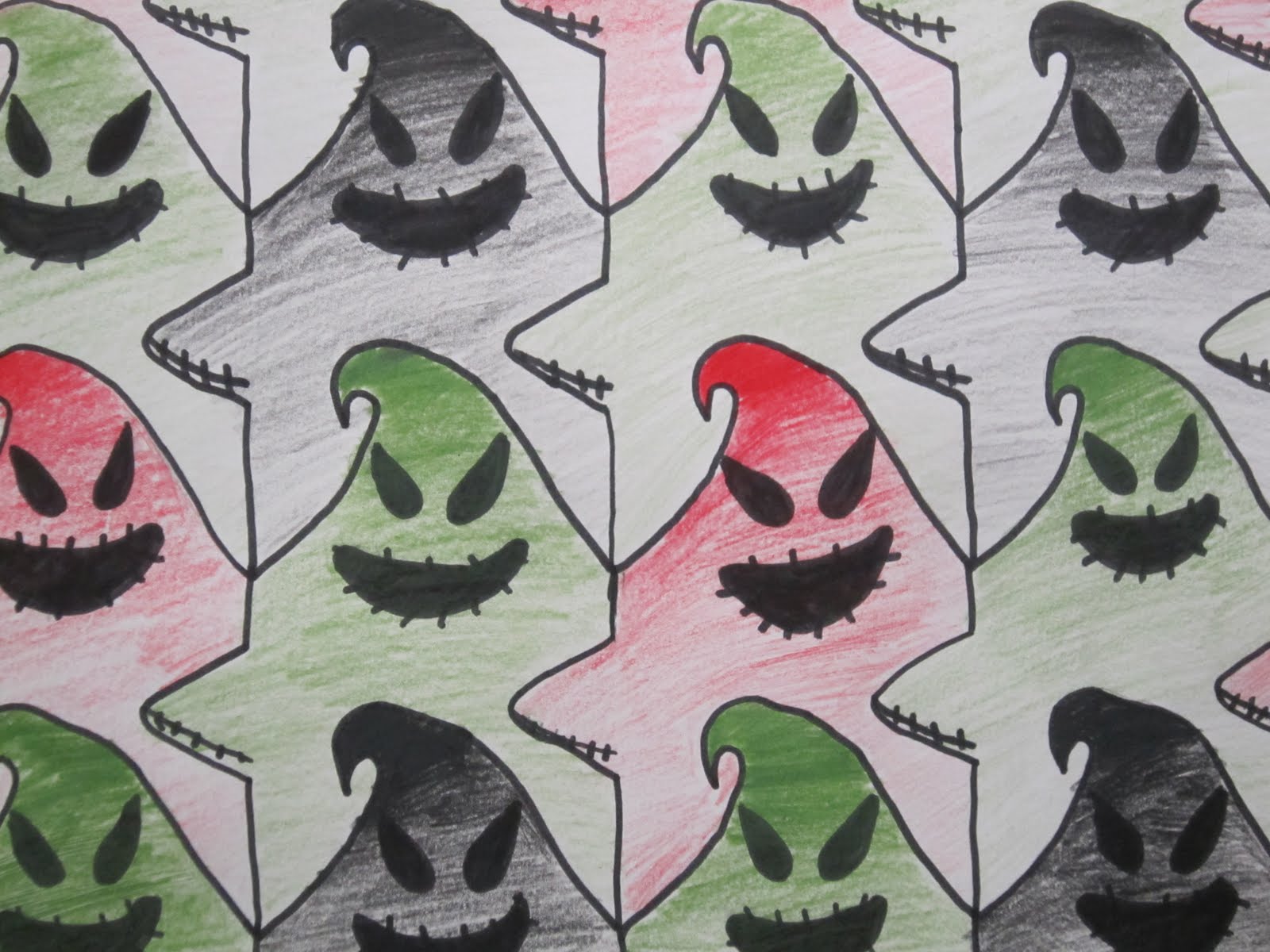 1600x1200 Mrs Wille's Art Room M C Escher Tessellation Drawing - Tessellation Drawing