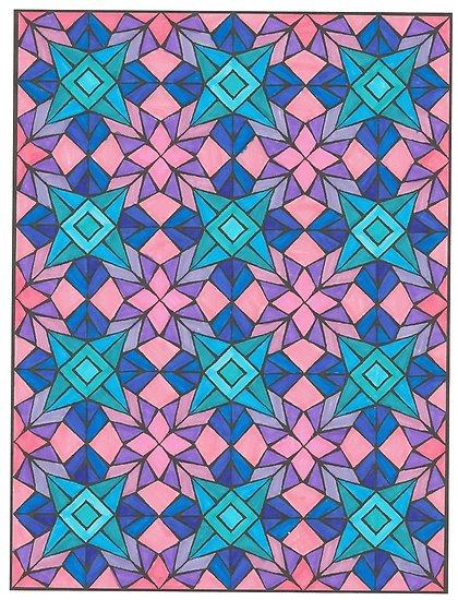 420x550 Tessellation Drawing Posters - Tessellation Drawing